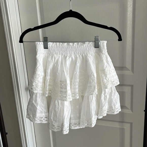 NWT American Eagle White Ruffle Mini Skort Size XS - Picture 2 of 7